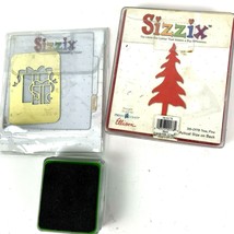 Sizzix Lot Original Large Red Tree Pine Christmas Holly Gifts present embosser - £10.08 GBP