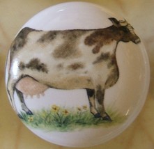 Cabinet Knobs Knob w/ Cow #6 Folksie - £4.09 GBP