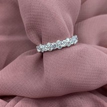 1.00 CT Rond Brillant Coupe Labo Grown Diamant Mariage Bande 14k Blanc B... - $24,267.31 MXN