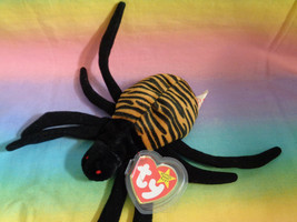 Vintage 1997 TY Beanie Babies Spinner the Spider Retired With Tags &amp; Protector - £3.04 GBP