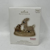 Hallmark Keepsake Magic 2007 A Hero is Born Rudolph Red-Nosed Light up NIB - £28.12 GBP