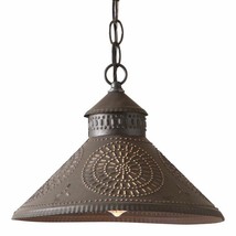 Stockbridge Shade Hang Light with Chisel in Kettle Black Tin - $2,421.35 MXN