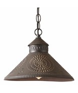 Stockbridge Shade Hang Light with Chisel in Kettle Black Tin - $2,397.51 MXN