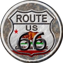 California Route 66 Novelty Metal Circular Sign - £21.97 GBP