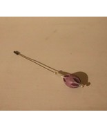 Vintage 6&quot; LAVENDER Hat Pin Stick Pin PEARLS - METAL - $9.85