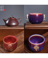 Yuzhou Shenhou Jun Porcelain Tea SetHandmade Kiln Change Heritage Craft ... - €472,30 EUR