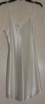 New Womens Vanity Fair Ivory Satin Nightgown Size 36 18&quot; / 42 Made In U.S.A. - £25.64 GBP