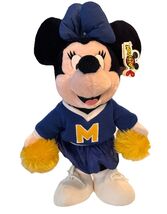 NWT Vintage Disneyland Minnie Mouse Cheerleader pom poms 16" Plush Doll - $28.49