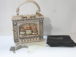 NEW Mary Frances Cake Shop Bead Top Handle Bridal Handbag White Bride Ba... - $494.01