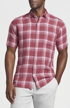 Peter Millar men&#39;s north shore linen sport shirt in FRUIT PUNCH - size M - $63.36