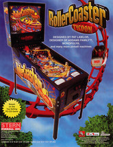 Roller Coaster Tycoon Pinball Flyer Original NOS 2002 Game Artwork 8.5&quot; x 11&quot; - £13.07 GBP