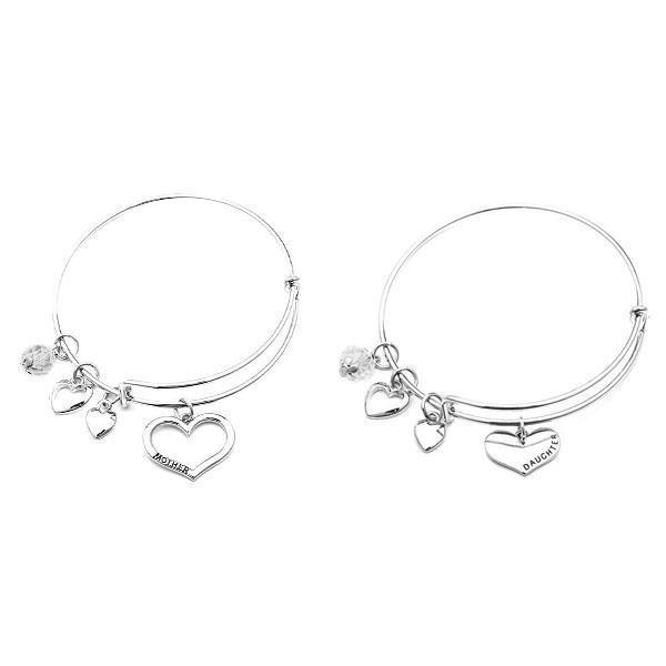 Primary image for Mother Daughter Charm Bangle Set
