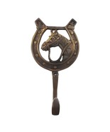 Solid Brass Clothes Hanger set 6&quot; Vintage Pants Hook Horseshoe Strong Wa... - $57.44 CAD+
