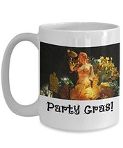 Party Gras - Novelty 15oz White Ceramic Carnival Mugs - Perfect Anniversary, Bir - £17.57 GBP