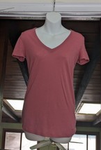 PINK Victoria&#39;s Secret Sleepwear V-Neck Mauve T-Shirt Women’s Size Small - £6.26 GBP