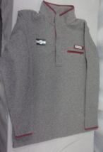 EUC DESIGNER COLUMBIA PFG 1/4 BUTTON LS PULLOVER GRAY SWEATER SIZE MEDIUM - $30.09