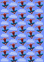 SPIDERMAN Personalised Gift Wrap - Spiderman Wrapping Paper - Marvel - D2 - $5.42