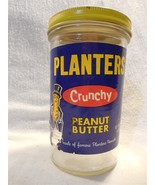 Vintage 1970&#39;s Planters Peanut Mr Peanut Crunchy Peanut Butter Jar 18 Oz - $10.95