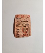 PAT BENATAR-1981-Partial Ticket Stub-Memorial Coliseum-Portland OR-Main ... - $29.33 CAD