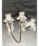 Vintage Arnart Creations Japan Poodle Dog Ceramic Figurines 1950s 2 Pupp... - $91.54 CAD