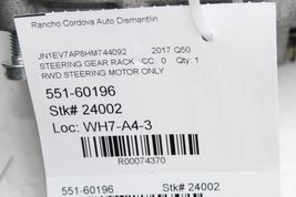 Electric Power Steering Rack Motor Only RWD Fits 16-20 Q50 74370 image 12