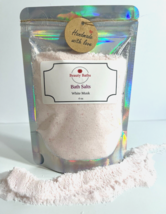 White Musk Bath Salts Epsom Salt bath soak gift for her therapeutic body soak - £6.05 GBP