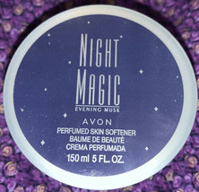Womens Vintage Avon Night Magic Evening Musk Perfumed Skin Softner Cream Sz 5 oz - $11.36