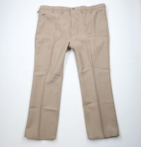 Deadstock Vintage 90s Wrangler Mens 52x32 Western Knit Wide Leg Pants Beige USA - £79.60 GBP