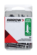 Arrow 3/16 in. D X 1/2 in. Aluminum Long Rivets Silver 50 pk - $8.95