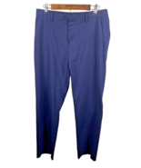 Murano Pants Size 34x34 Ultimate Modern Comfort Dress Slacks Blue Subtle... - $39.29