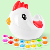 Chicken Toddler Toys - Egg Toys Shape Sorter With 8 Eggs | Easter Sensory Learni - £21.92 GBP