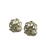 Vintage Signed Coro Swirl Clip Earrings - £13.50 GBP