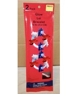 Glow In Dark Lei Bracelets 2 Pack 10” 24pc Leis NIB Glows For Hours 269E - $54.51 MXN