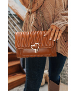 Sweet Heart Buckle Faux Leather Shoulder Bag - Shoulder bags - £23.54 GBP