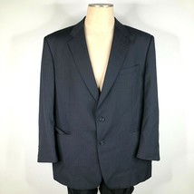 Vintage Burberry Blazer Sports Jacket Mens 46 R Blue Wool 2 Button Single Vented - £29.96 GBP
