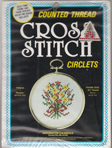 Designs For The Needle Cross Stitch Circlets Style 312 "NOSEGAY" YELLOW - $4.98