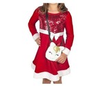 Toddler Girl&#39;s Holiday Velvet Flare Dress with Unicorn Purse Size 3T - £11.66 GBP