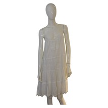 Zara White Cotton Sleeveless Summer Knee Length Dress - Size L - $29.70