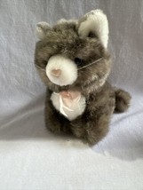 VTG JERRY ELSNER Cat 6”  PLUSH STUFFED ANIMAL FIGURE RARE soft Pink Nose - £31.25 GBP