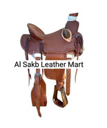 Big Horn Brown Basket Tooled Western Roping Saddle With Tack Set And Fre... - $499.99