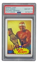 Hulk Hogan Autografato 1985 Topps Recluta Wwf Wrestling Scheda PSA/DNA Gemma 10 - £303.04 GBP