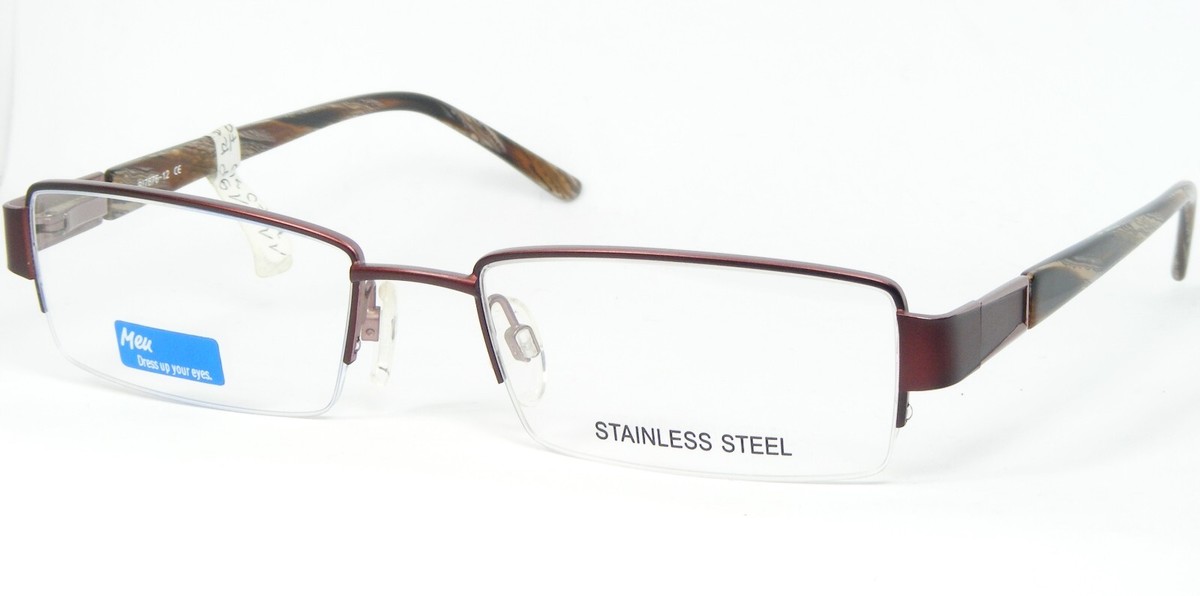 Herren BI7676-12 Sirup Brown / Licht Lila Brille 53-18-140mm (Notizzettel) - $52.46