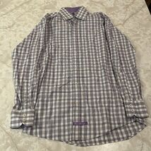 English Laundry Button Up Long Sleeve Lavender Shirt Men's Size 15.5 34/35 - $13.80