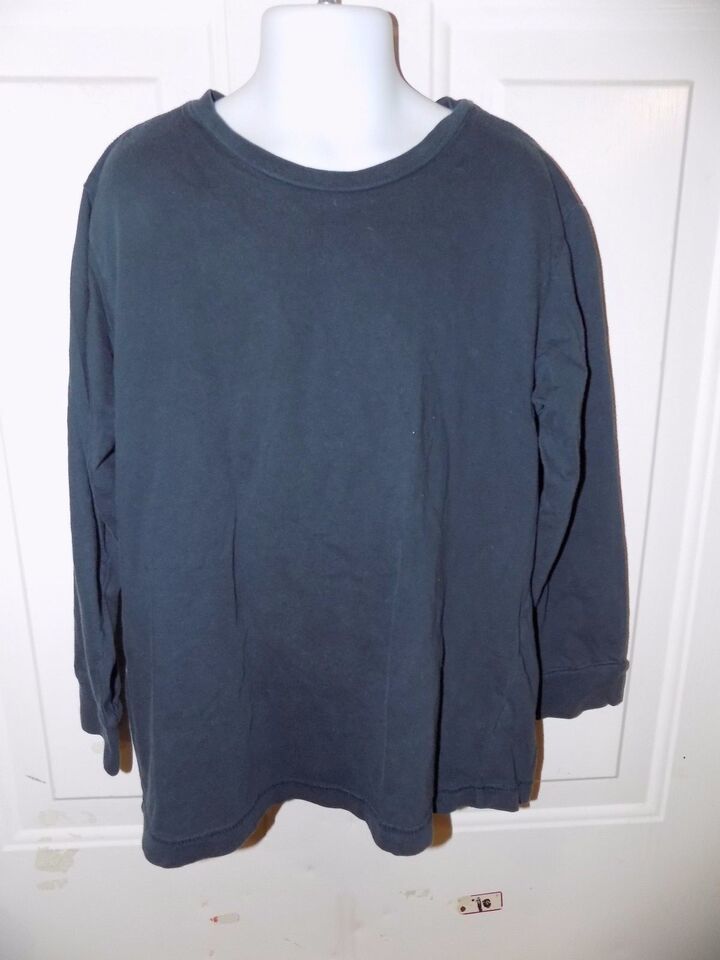 J. Crew Crewcuts Navy Blue Long Sleeve T-Shirt Size 6/7 Boy's EUC - $13.87