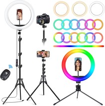 Stally 10X2&quot; Ring Light With Stand, 75&quot; Tall Ring Light With Phone, Tiktok&quot;. - $38.99