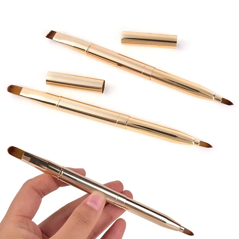 1pcs  Make Up Retractable Lip Eye Liner Eyeshadow Foundation Brush Double-headed - £38.08 GBP