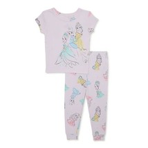 Disney Princess Toddler Girls&#39; Snug-Fit 2 Piece Pajama Set, Pink Size 12M - £14.21 GBP