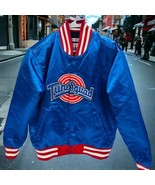 Bomber Jacket Size Small Tunesquad Bugs Bunny Satin Blue Logo Headgear Classics