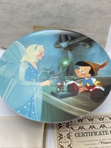 Vintage Walt Disney Pinocchio And The Blue Fairy Collector&#39;s Plate Knowl... - $9.49