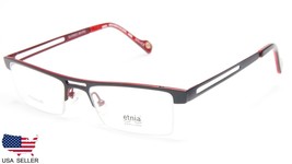 New Etnia Barcelona QUEBEC-BK/RD BLACK/RED Eyeglasses 50-18-140 B27mm Spain - £57.55 GBP